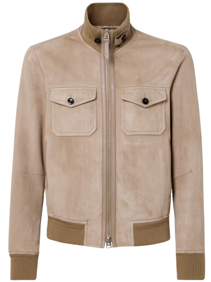 TOM FORD Suede Jacket Taupe