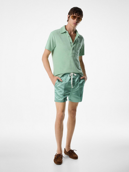 TOM FORD Towelling Short-sleeve Polo Shirt Light Green