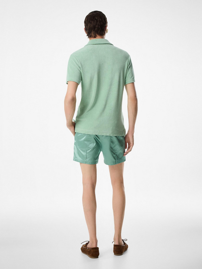TOM FORD Drawstring Satin Shorts Light Green