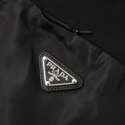 Prada Nylon Panel Polo – Black Edition