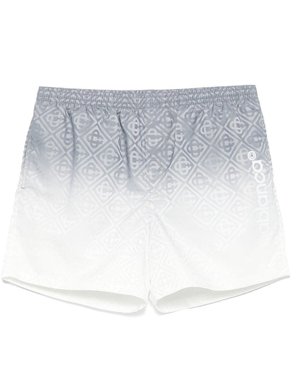 CASABLANCA Printed Swim Jacquard Shorts Gradient Grey