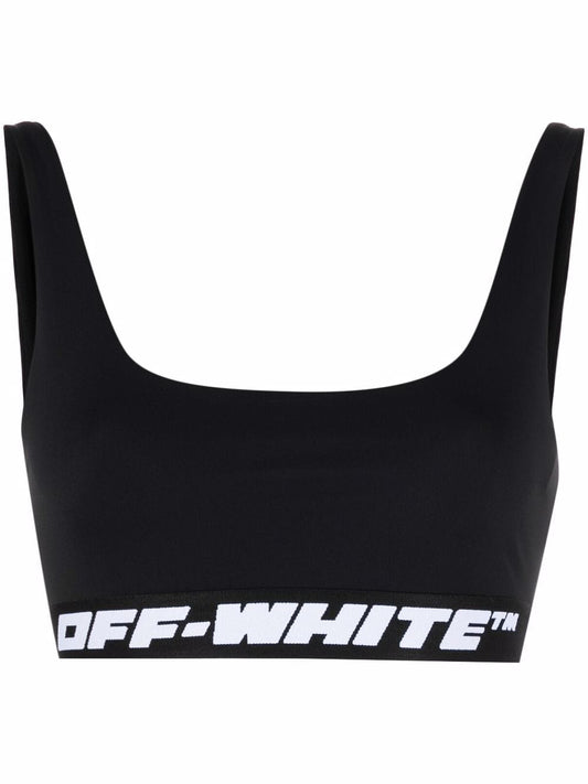 OFF-WHITE WOMEN Logo-tape Sports Bra Black