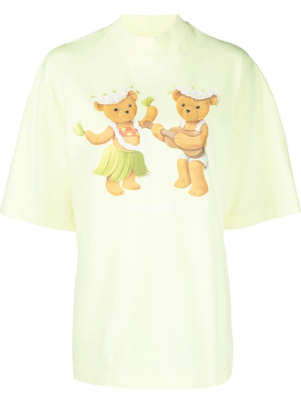 PALM ANGELS WOMEN GD Dancing Bears Loose Tee Yellow Flu