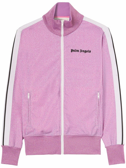 PALM ANGELS WOMEN Glittered Track Jacket Pink