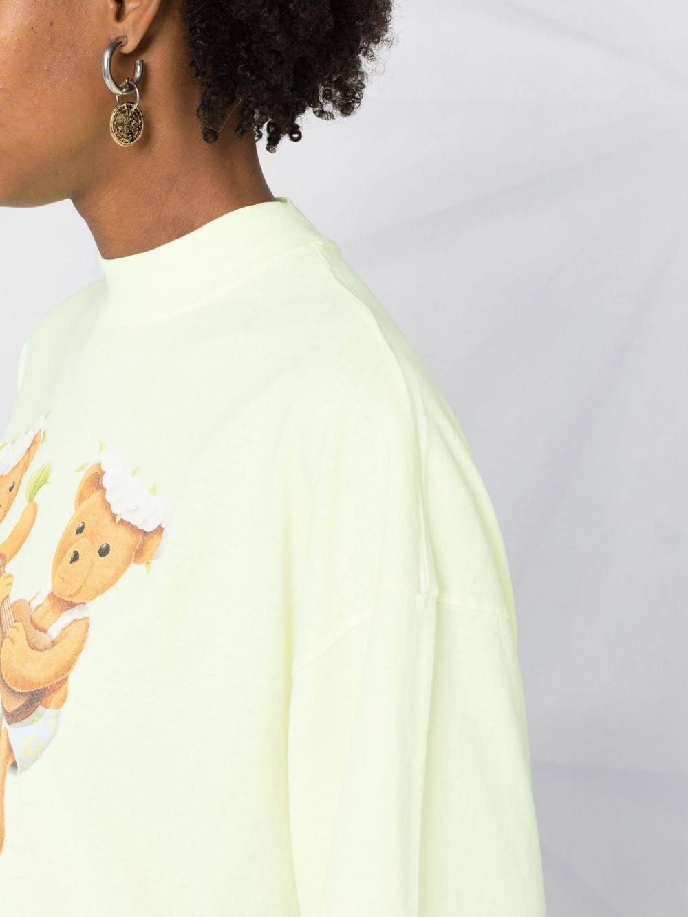 PALM ANGELS WOMEN GD Dancing Bears Loose Tee Yellow Flu