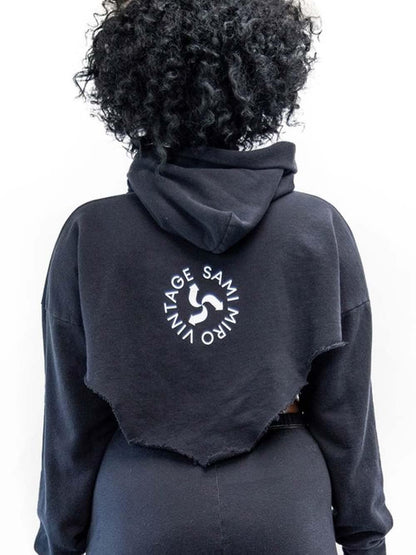 SAMI MIRO VINTAGE V-Cut Zip Up Hoodie Black