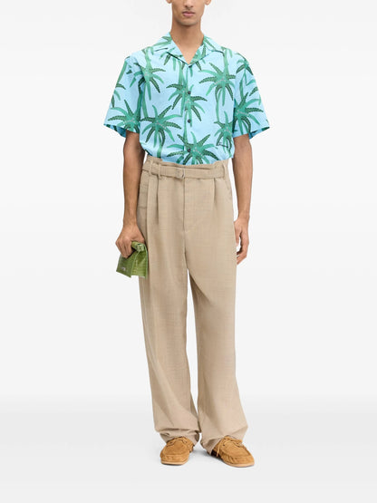 JACQUEMUS La Chemise Jean Shirt Aqua Blue/Green