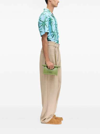 JACQUEMUS La Chemise Jean Shirt Aqua Blue/Green