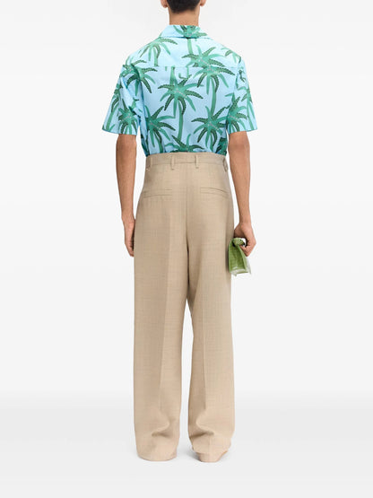 JACQUEMUS La Chemise Jean Shirt Aqua Blue/Green