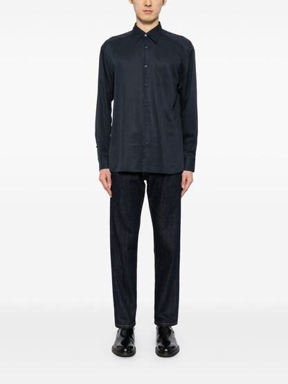 BOSS C-Cory Long Sleeve Cotton Shirt Navy