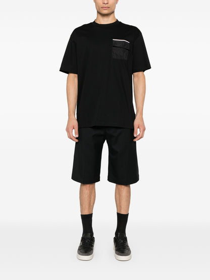 BOSS Contrasting Trim Cotton T-Shirt Black