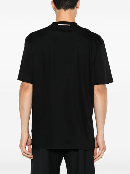 BOSS Contrasting Trim Cotton T-Shirt Black