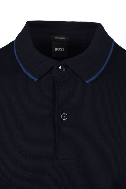 BOSS H-Prout 59 Cotton Polo Shirt Navy