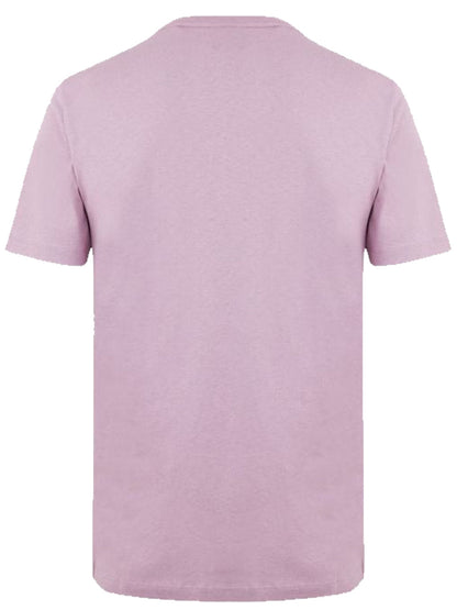 BOSS Tales Logo Patch Cotton T-Shirt Open Purple