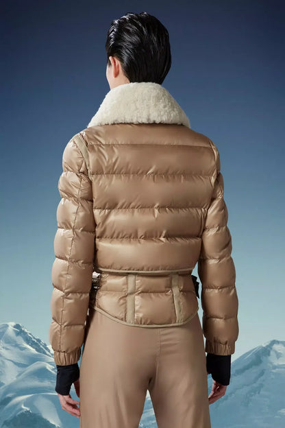 MONCLER GRENOBLE WOMEN Chaviere Short Down Jacket Off White