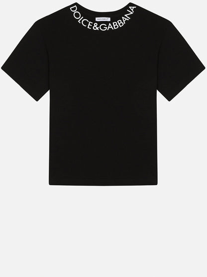 Dolce & Gabbana Neck Logo T-Shirt Black