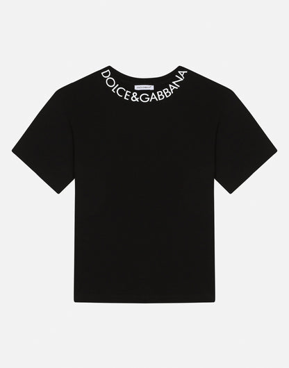 Dolce & Gabbana Neck Logo T-Shirt Black