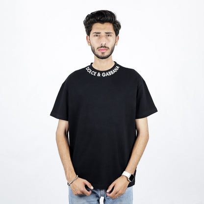 Dolce & Gabbana Neck Logo T-Shirt Black