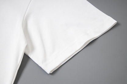 Prada Milano T-Shirt with Red Embroidered Logo