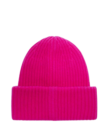 MONCLER GENIUS X 8 MONCLER PALM ANGELS Logo Patch Beanie Pink