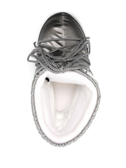 MOON BOOT Icon Low Glance Satin Boots Silver