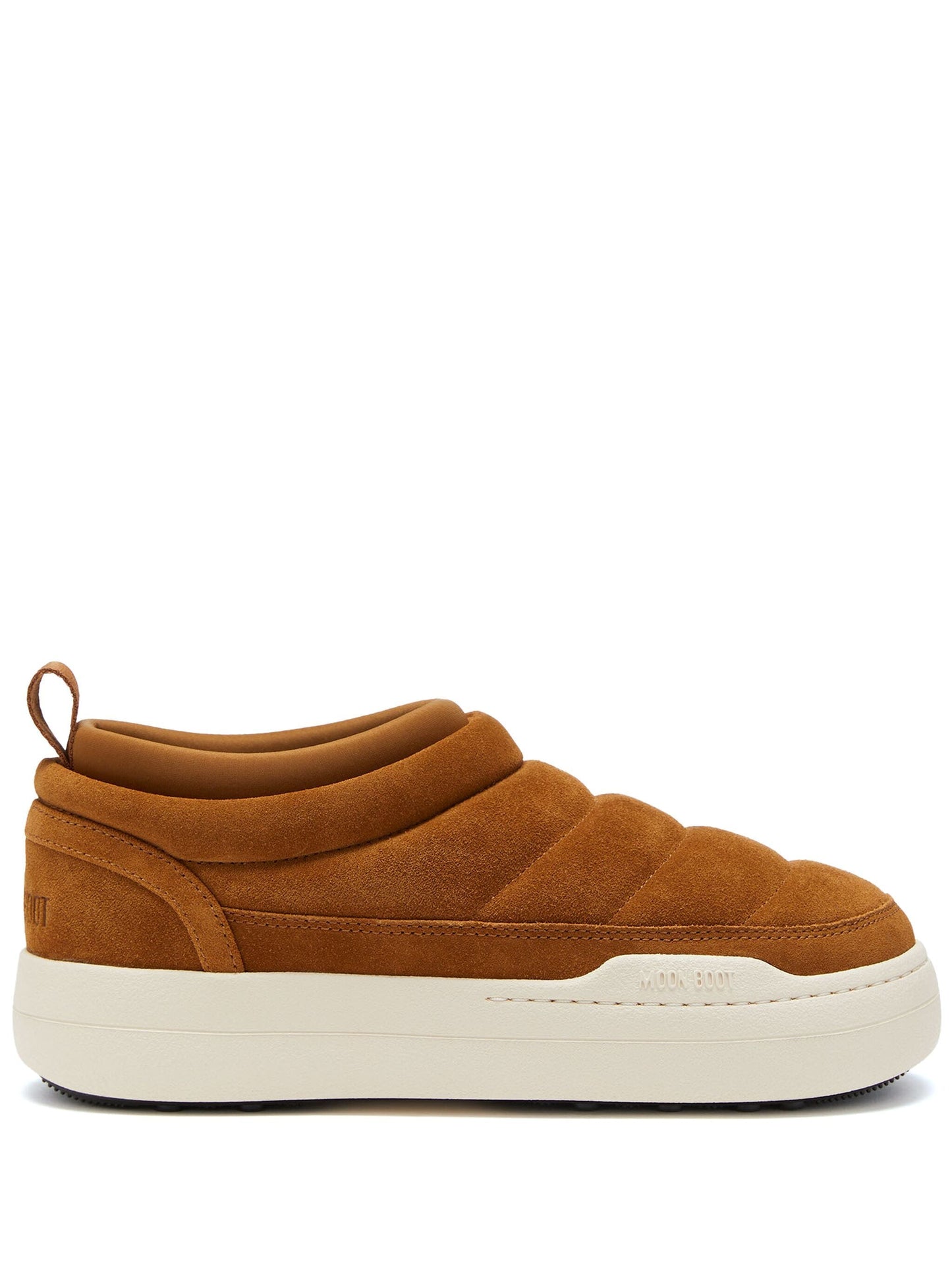 MOON BOOT Park Soft Suede Sneakers Cognac