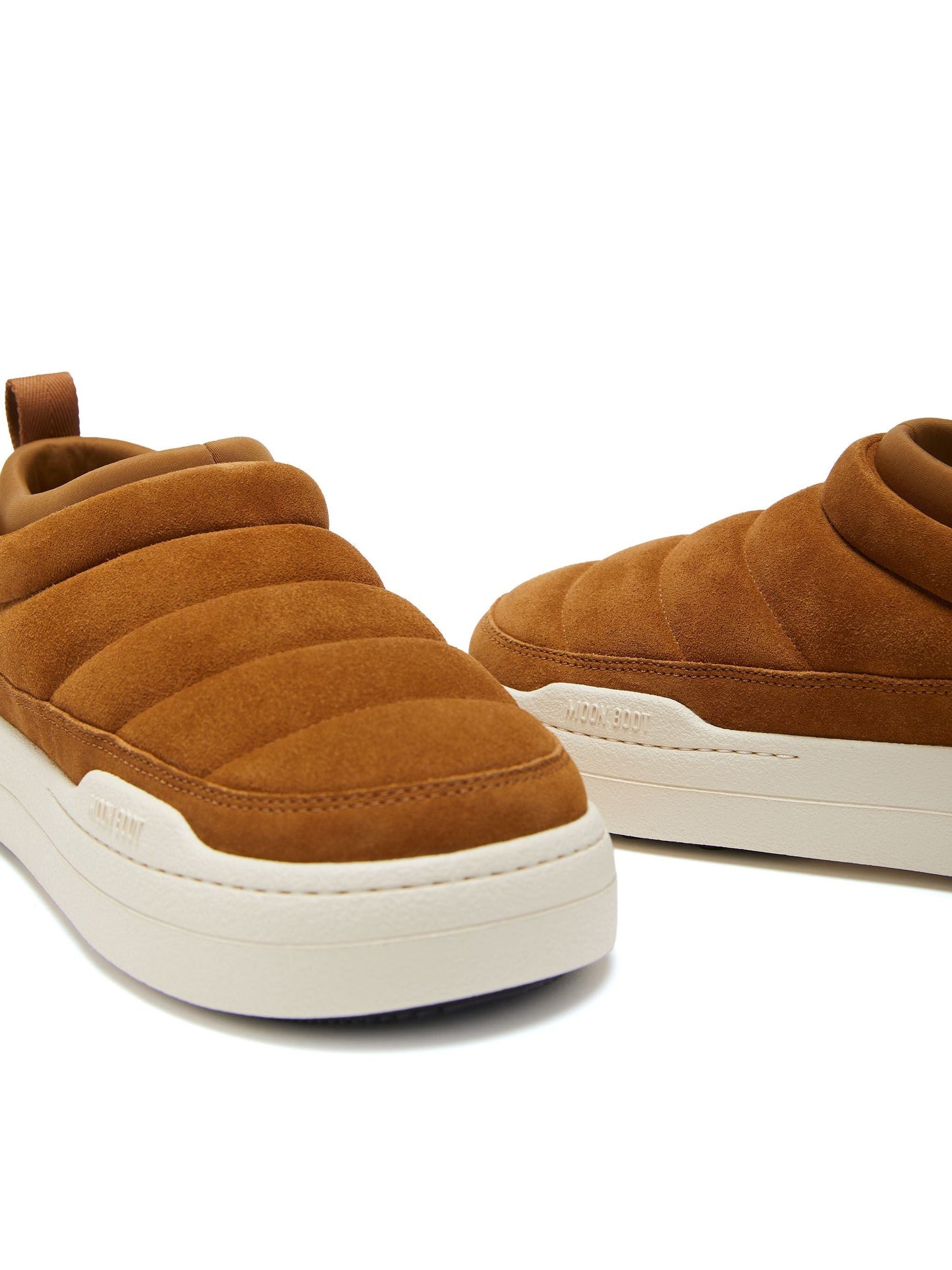 MOON BOOT Park Soft Suede Sneakers Cognac