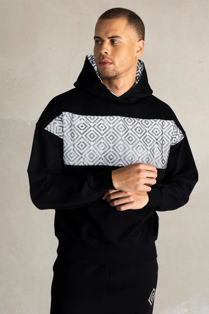BALR X ISHU Reflective Hoodie Black