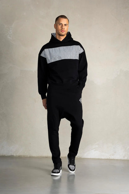 BALR X ISHU Reflective Hoodie Black