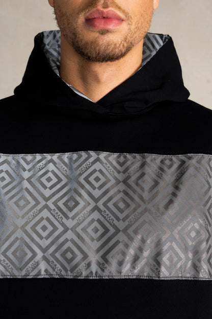 BALR X ISHU Reflective Hoodie Black