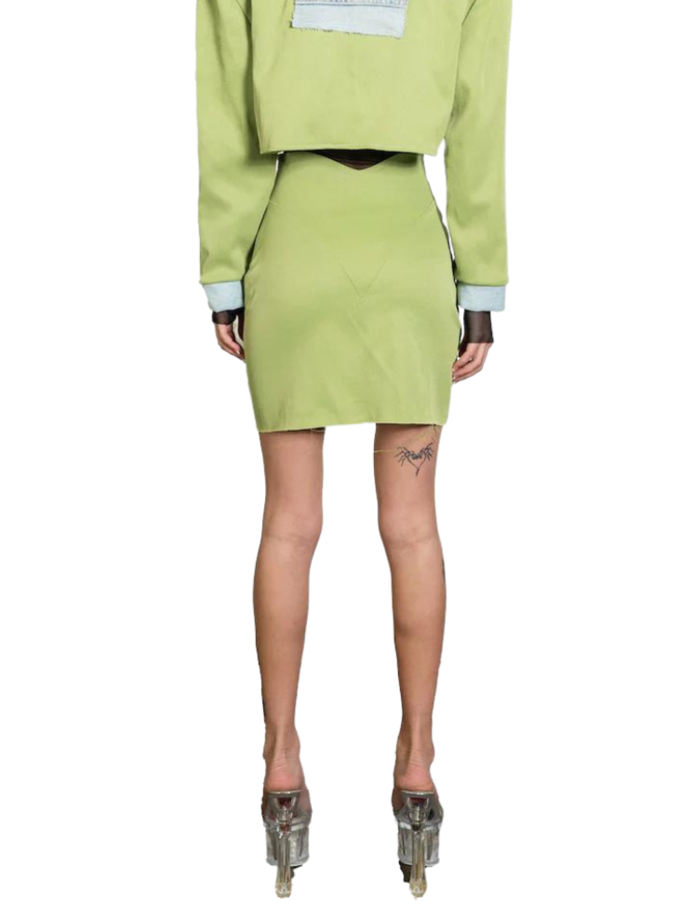 SAMI MIRO VINTAGE WOMEN Butterfly Mini Skirt Green