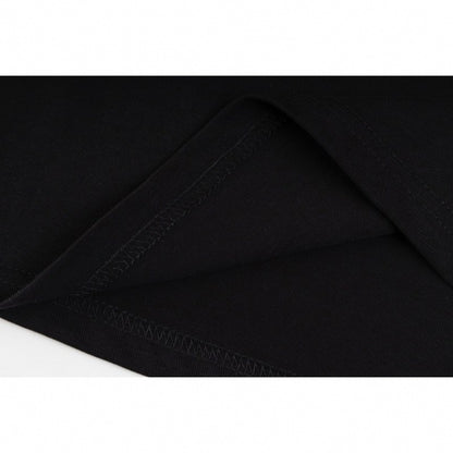 Givenchy Black Cotton T-Shirt with Metal Logo Plaque